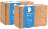 Yogablokken set van 2 - kurk - 100% vegan gecertificeerd - made in Portugal