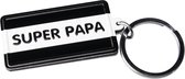 Black & White keyring "Super Papa" | Vaderdag | Cadeau Tip