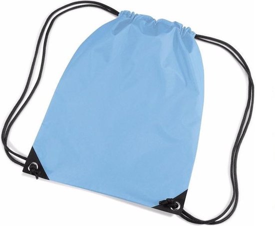 Sac de sport avec cordon de serrage - Sacs à dos en nylon - Sac à dos en nylon - Blauw clair