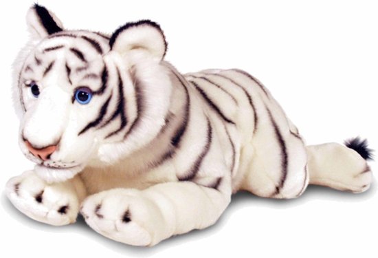 uitsterven Actuator mesh Pluche grote witte tijger knuffel 100 cm | bol.com