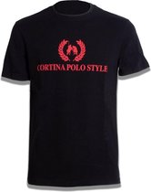 CORTINA POLO PRINTED LOGO ZWART TEE XL