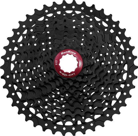 Cassette Sunrace CSMX8 - 11 speed 11-42T - zwart / rood van Merkloos — afbeelding 3