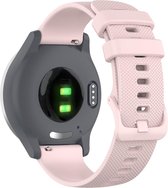 YONO Siliconen Sport Bandje 20mm - Horlogebandje geschikt voor Samsung Galaxy Watch 6 / 5 / Pro / 4 / 3 / Active 2 - Garmin Approach / Forerunner / Venu 2 Plus / SQ / Vivomove - Polar Ignite / Unite – Huawei - Lichtroze