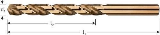 Rotec HSS-E Cobalt-5 Spiraalboor DIN338 type N   1,5 mm
