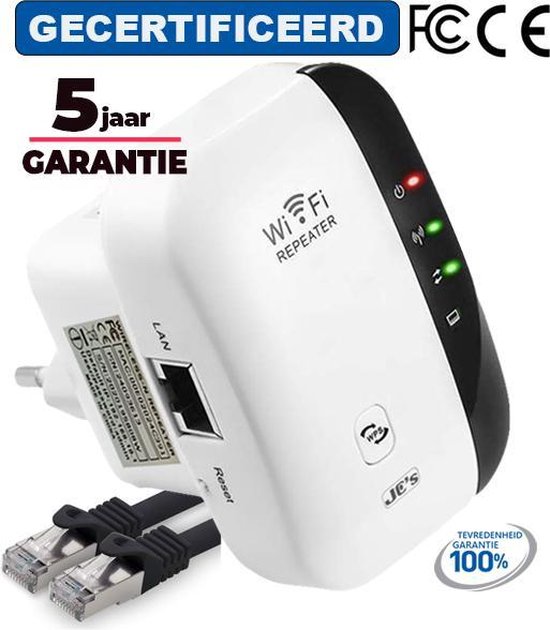 Omgekeerde lezing hart JC's - Wireless WiFi Versterker Stopcontact + Inclusief GRATIS  Internetkabel - Wifi... | bol.com