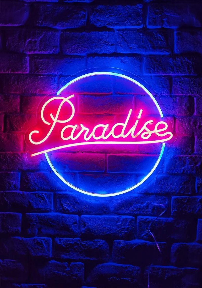 OHNO Woonaccessoires Neon Sign - Paradise - Neon Verlichting - Tekst