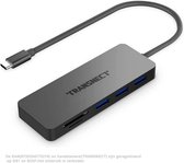 USB C Hub – USB C Adapter - 3 USB Poorten met 1 SD Kaartlezer en 1 SD Micro Kaartlezer– Voor Macbook, iPad Pro, Laptop, Smartphone