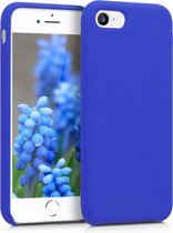 kwmobile telefoonhoesje geschikt voor Apple iPhone SE (2022) / iPhone SE (2020) / iPhone 8 / iPhone 7 - Hoesje met siliconen coating - Smartphone case in Baltisch blauw