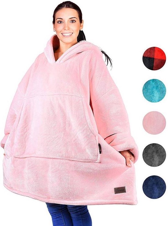 Hoodie Snuggie Huggele hoodie Fleecedeken met mouwen Snuggie met