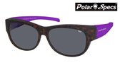 Polar Specs® Overzet Zonnebril PS5097 – Mat Havana/Paars – Polarized Black – Medium – Women
