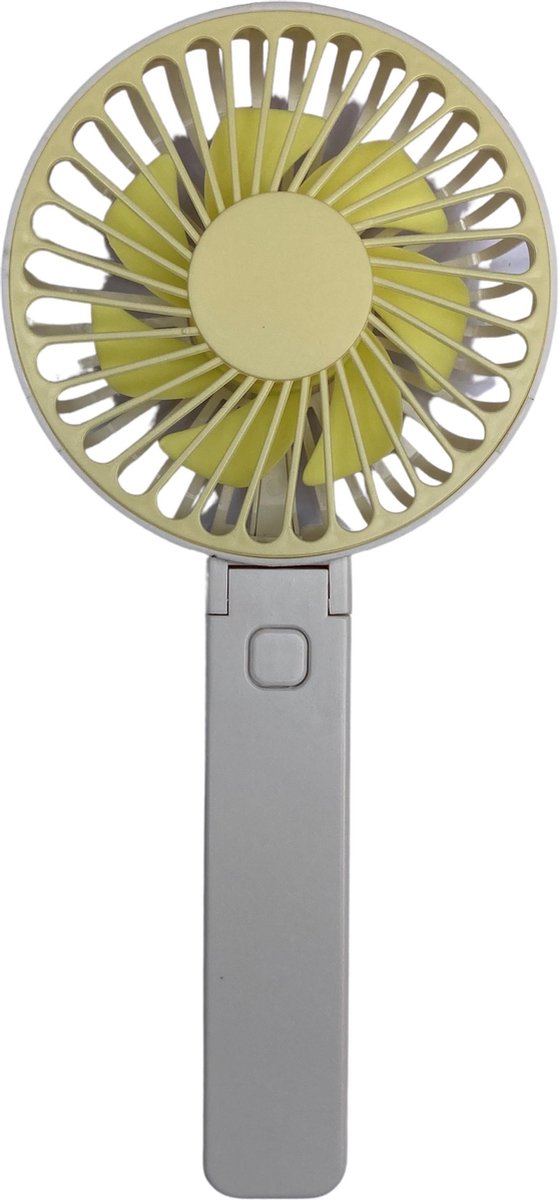 Garpex® Mini Ventilator - Tafelventilator - Kleine Ventilator - Draagbare Ventilator - Hand Ventilator - Tafel Ventilator - Bureau Ventilator - Geel