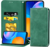Voor Huawei P smart 2021 Retro Skin Feel Business Magnetische Horizontale Flip Leren Case (Groen)