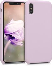 kwmobile telefoonhoesje geschikt voor Apple iPhone X - Hoesje met siliconen coating - Smartphone case in mauve