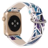 Voor Apple Watch Series 5 & 4 44mm / 3 & 2 & 1 42mm Fashion Strap horlogeband (blauw)