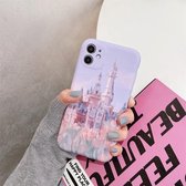 Olieverf patroon TPU beschermhoes voor iPhone 11 (kasteel)