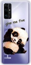 Voor Huawei Honor 30 schokbestendig Painted TPU beschermhoes (Fighting Panda)