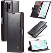 Voor Galaxy Note 10+ CaseMe-003 PU + PC Business Style Crazy Horse Texture Horizontale Flip lederen tas met houder & kaartsleuven & portemonnee (zwart)