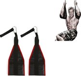 Huishoudelijke buikspiertrainingsgordel Abdominale trainingsapparaat Pull-up trainingsapparatuur (rood zwart)