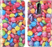 Voor Nokia 3.2 3D-schilderij Gekleurd tekeningpatroon Horizontaal Flip TPU + PU-lederen hoes met houder & kaartsleuven & portemonnee & lanyard (gekleurde suiker)