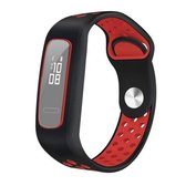 Voor Huawei Honor Band 4 Running Versie / Band 3e Tweekleurige Siliconen Vervanging Polsband Horlogeband (Zwart Rood)