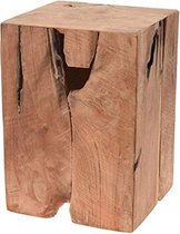 Relaxwonen - Kruk teak hout - gemaakt van duurzaam gerecycled teak hout