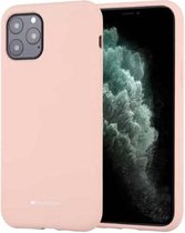 Voor iPhone 11 Pro Max GOOSPERY SILICONE effen kleur zachte vloeibare schokbestendige zachte TPU case (roze)