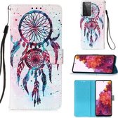 Voor Samsung Galaxy 21 Ultra 5G 3D Schilderen Horizontale Flip Leren Case met Houder & Kaartsleuf & Portemonnee & Lanyard (Kleur Windgong)