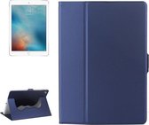 Voor iPad Air / iPad Air 2 / iPad Pro 9.7 / iPad 9.7 (2018) & iPad 9.7 (2017) Elasticiteit lederen horizontale flip lederen tas met houder en slaap- / wekfunctie (donkerblauw)