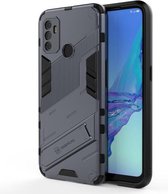 Voor OPPO A53 4G Punk Armor 2 in 1 PC + TPU schokbestendig hoesje met onzichtbare houder (grijs)