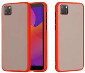 Voor Huawei Y5p Skin Hand Feeling Series Anti-fall Frosted PC + TPU beschermhoes (rood)