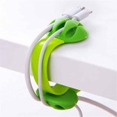 3 STKS Desktop Plug Draadafwerking Bevestiging Clip Winder Clip Kabelorganisator (groen)