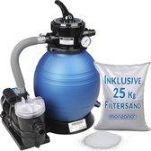 Pompe Filtre à Sable 9.960 l/h système Filtration Eau Piscine 450W IPX5 pré-filtre verre filtrant 25 kg