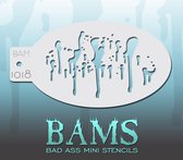 Bad Ass Stencil Nr. 1018 - BAM1018 - Schmink sjabloon - Bad Ass mini - Geschikt voor schmink en airbrush