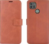 Motorola Moto G9 Power Hoesje - Mobigear - Wallet Serie - Kunstlederen Bookcase - Cognac - Hoesje Geschikt Voor Motorola Moto G9 Power