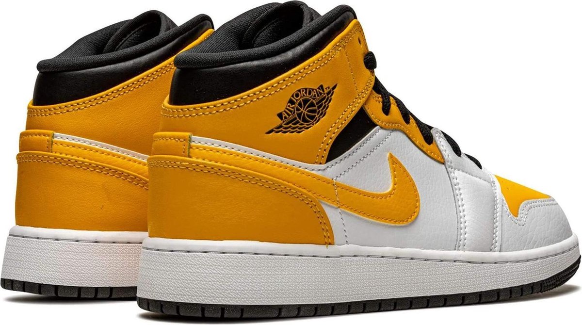 Nike Air Jordan 1 Mid (GS) White University Gold Black EUR