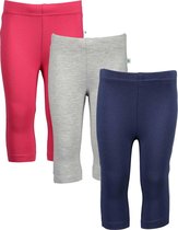 Blue Seven BIO BASIC CAPRI Legging 3 Pack Blauw, Grijs, Roze - Maat 122