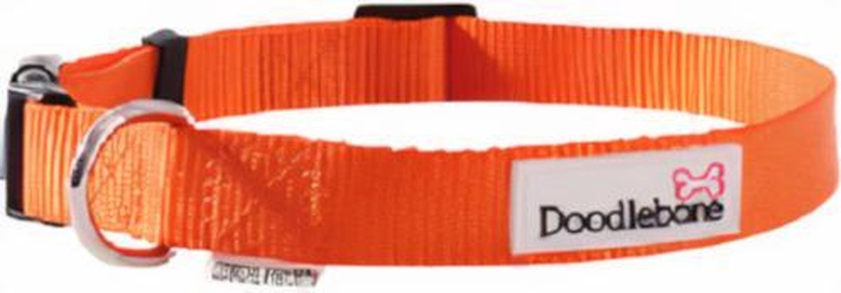 Goedkoopste Doodlebone Hondenhalsband Bold 50 - 60 Cm Nylon Oranje