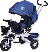 4 In 1- 2021 / 2022 Kinderen Fiets Inklapbare kinderwagen -Kinderdriewieler met duwhandvat en draaibare stoel voor 1-6 jaar oude peuter, vouwen op rit, opbergbak - Kids Toy Car multifunctione