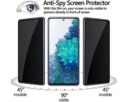 Geschikt voor Samsung Galaxy S20 FE / S20 FE 5G Anti Spy tempered glass - Privacy Screen Protector