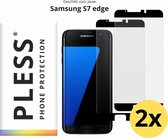 Samsung S7 edge Screenprotector Glas - 2x - Pless®