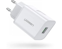 UGREEN - USB-A QC3.0 18.W Snellader voor o.a. Apple iPhone / iPad / Samsung - Wit