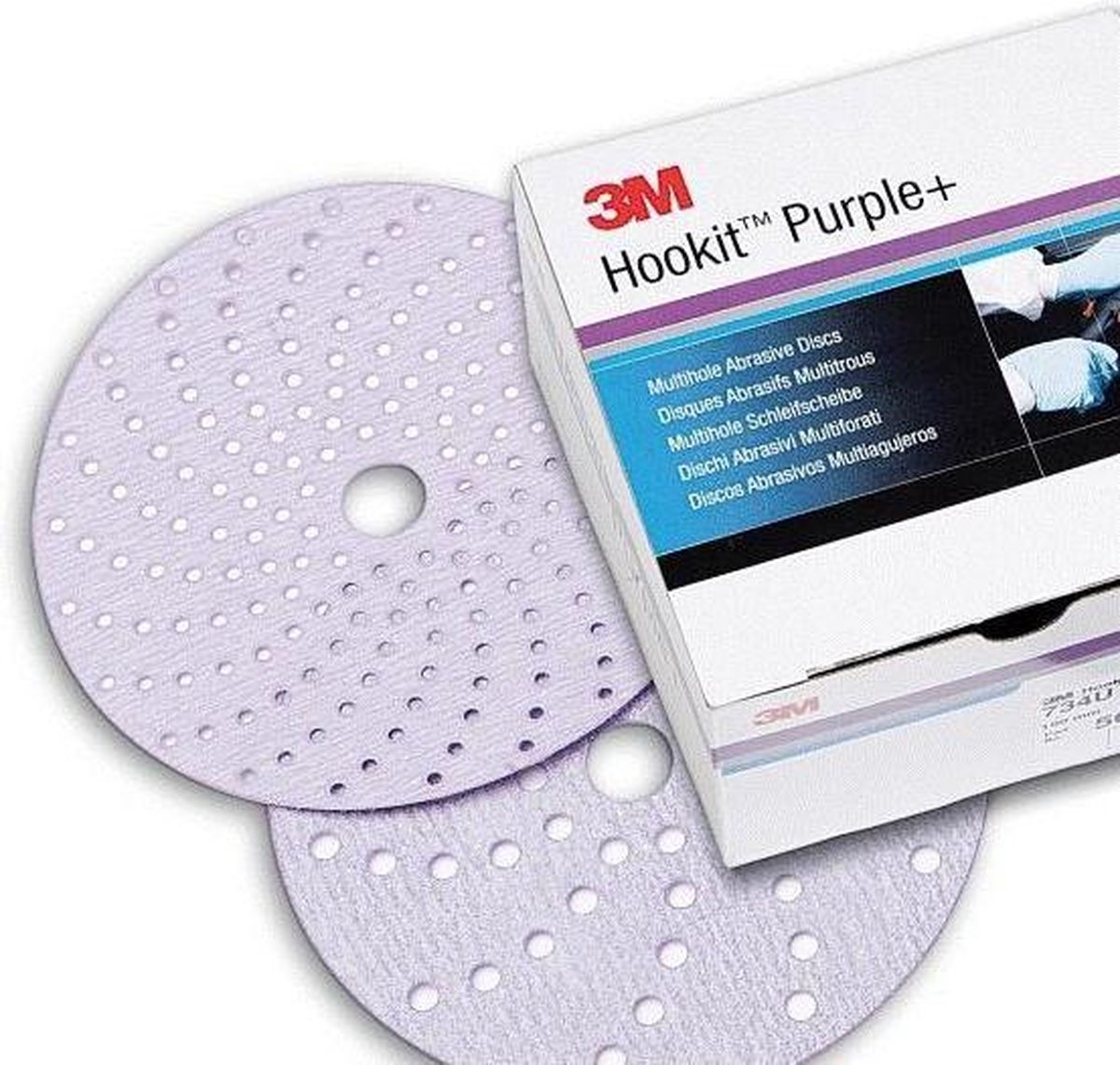 3M Hookit Purple+ 334U Multihole Schuurschijven 150mm P 600 - 100 stuks