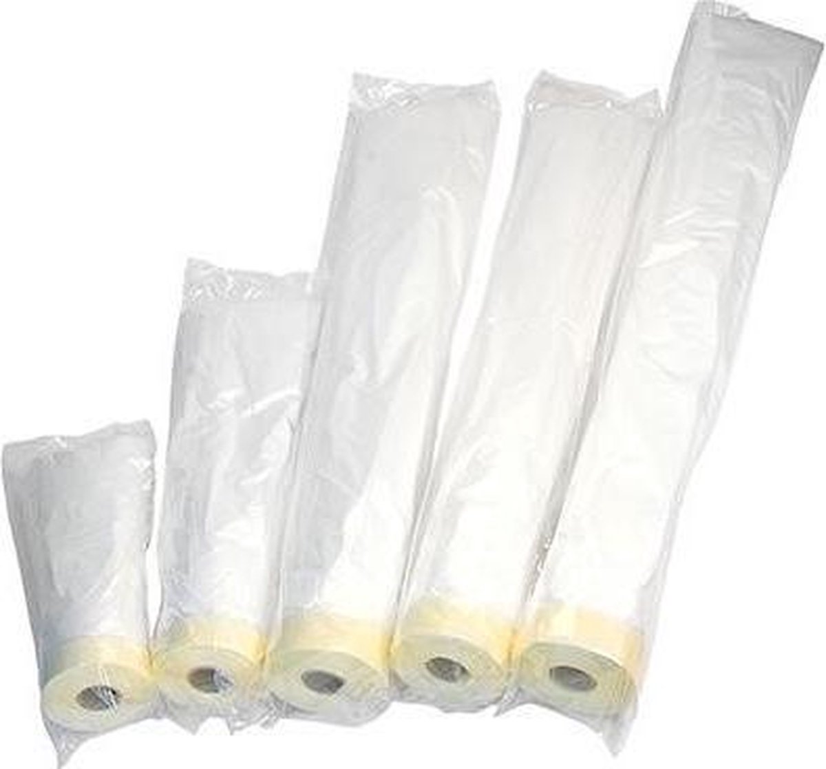Maskeerfolie met tape 260cm x 25 meter op rol
