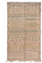 Vloerkleed Vintage - Marokkaans Vloerkleed - 350 x 180 cm - Handgemaakt, Kleurrijk & Uniek - Gemaakt van 100% wol - Hoogpolig Beni Mguild Tapijt