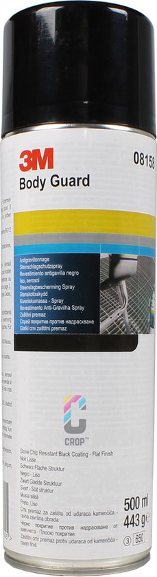 3M 08158 Anti-Steenslag Bescherming Spuitbus 500ml - Zwart - Fijn/Glad