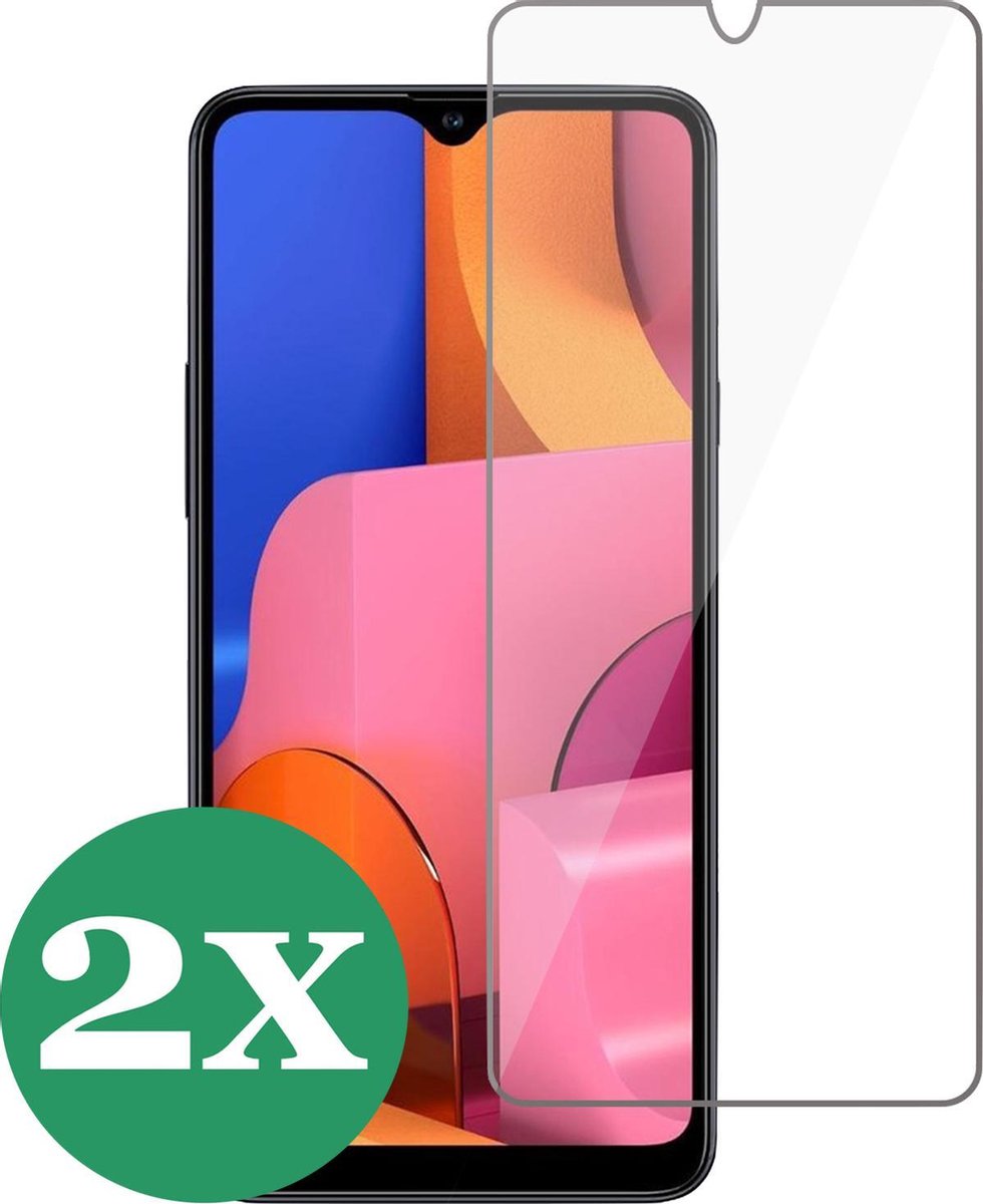 Screenprotector geschikt voor Samsung Galaxy A20s - Screen Protector Glas - 2 Stuks