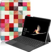 Microsoft Surface Go Hoes - Mobigear - Design Serie - Kunstlederen Bookcase - Mosaic - Hoes Geschikt Voor Microsoft Surface Go