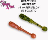 Crazy Fish Whitebait  - 2 cm - 16 - watermelon - 52 - somatic