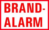 Brandalarm tekststicker 320 x 200 mm