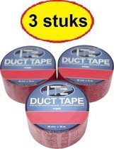 IT'z Duct Tape 31- Rose 3 pièces 48 mm x 10m |  ruban adhésif - ruban adhésif - ruban canard - ruban adhésif
